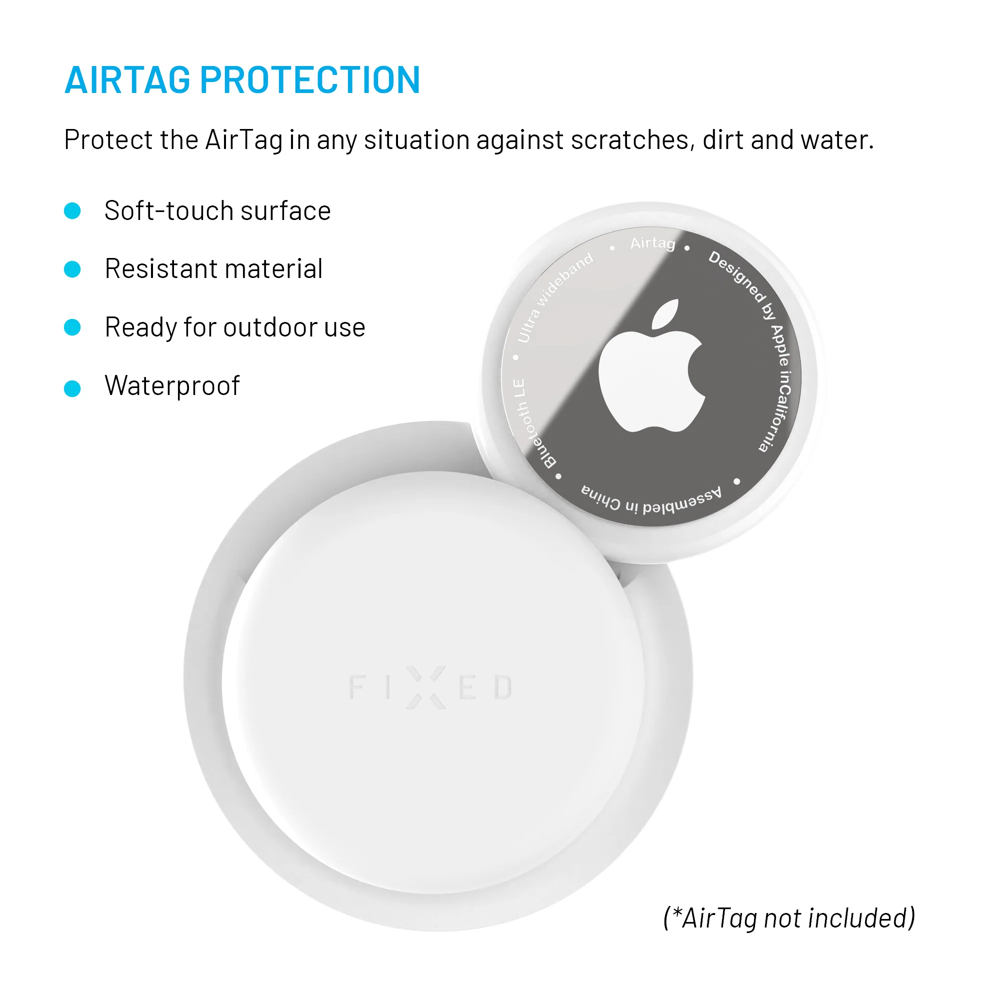 Θήκη Fixed AirTag Silky Sticker White (2-Pack) ΘΗΚΕΣ Fixed Θήκη Fixed AirTag Silky Sticker White (2-Pack) - Image 5