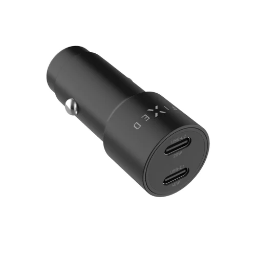 Fixed Double Car Charger 2xUSB-C 65W Black