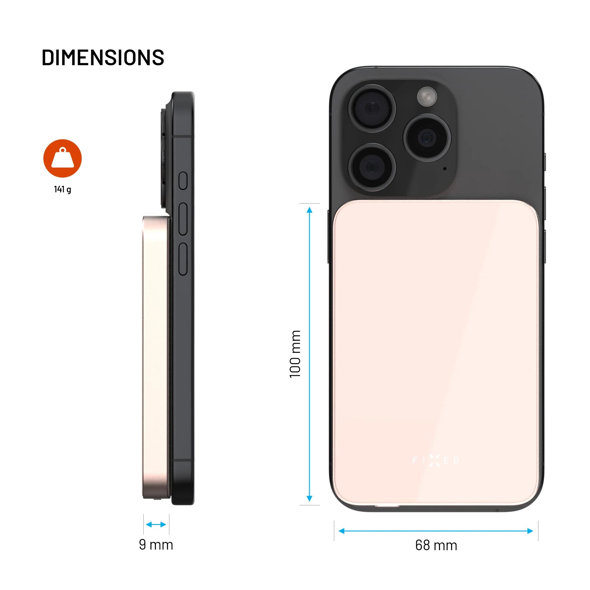 Fixed MagZen 5 Crystal Slim Magnetic PowerBank PD 20W 5000mAh Pink POWERBANK MAGSAFE Fixed Fixed MagZen 5 Crystal Slim Magnetic PowerBank PD 20W 5000mAh Pink - Image 4