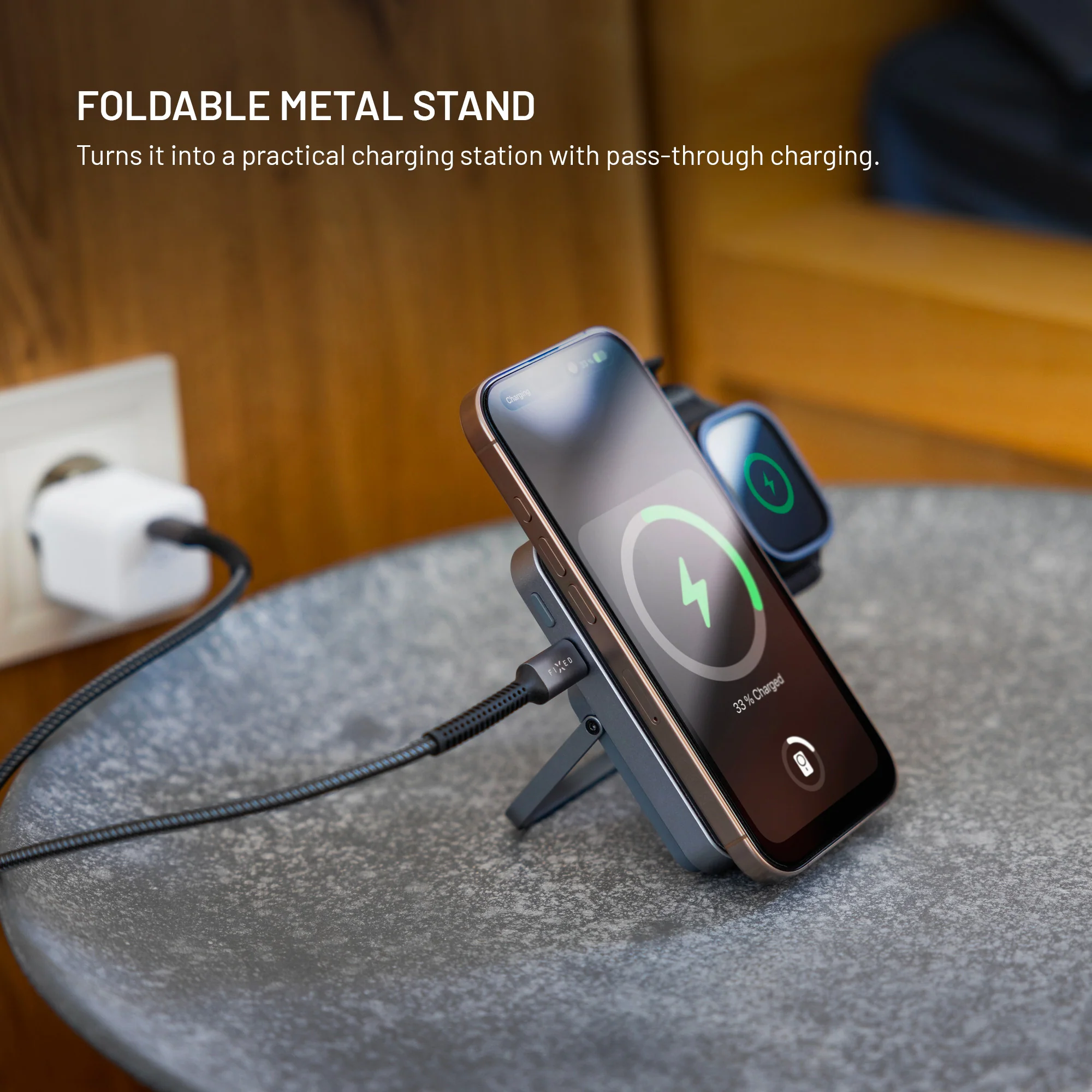 Fixed 3in1 MagZen 5 Stand PowerBank 5000mAh Grey APPLE WATCH Fixed Fixed 3in1 MagZen 5 Stand PowerBank 5000mAh Grey - Image 6