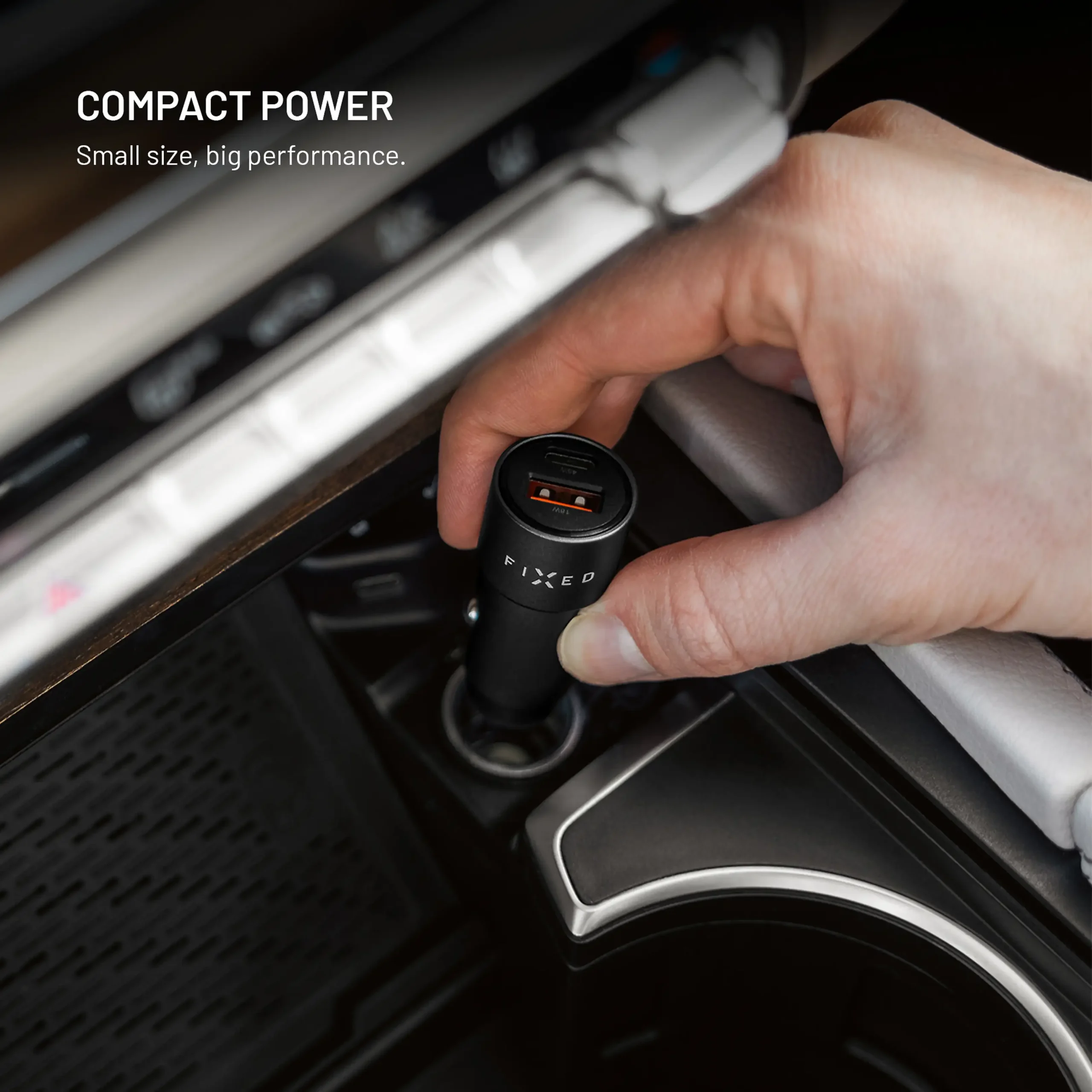 Fixed Double Car Charger 1xUSB QC 1xUSB-C 63W Black ΑΞΕΣΟΥΑΡ Fixed Fixed Double Car Charger 1xUSB QC 1xUSB-C 63W Black - Image 5