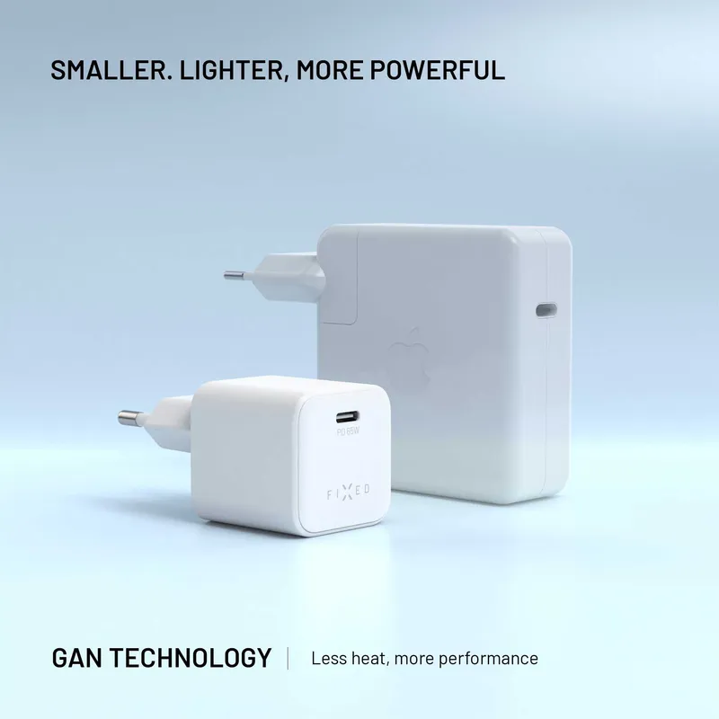 Fixed Set 65W Mini GaN Fast Wall Charger PD USB-C with Cable 2m White ΑΞΕΣΟΥΑΡ Fixed Fixed Set 65W Mini GaN Fast Wall Charger PD USB-C with Cable 2m White - Image 5
