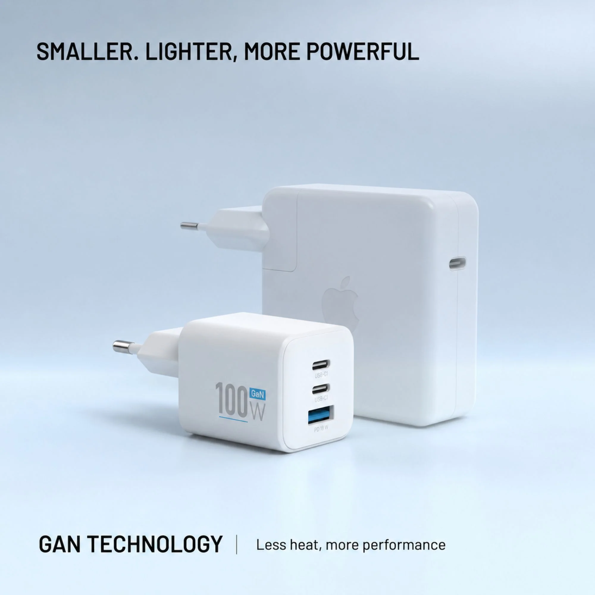 Fixed 100W Mini GaN Fast Wall Charger 1xUSB 2xUSB-C White ΑΞΕΣΟΥΑΡ Fixed Fixed 100W Mini GaN Fast Wall Charger 1xUSB 2xUSB-C White - Image 6