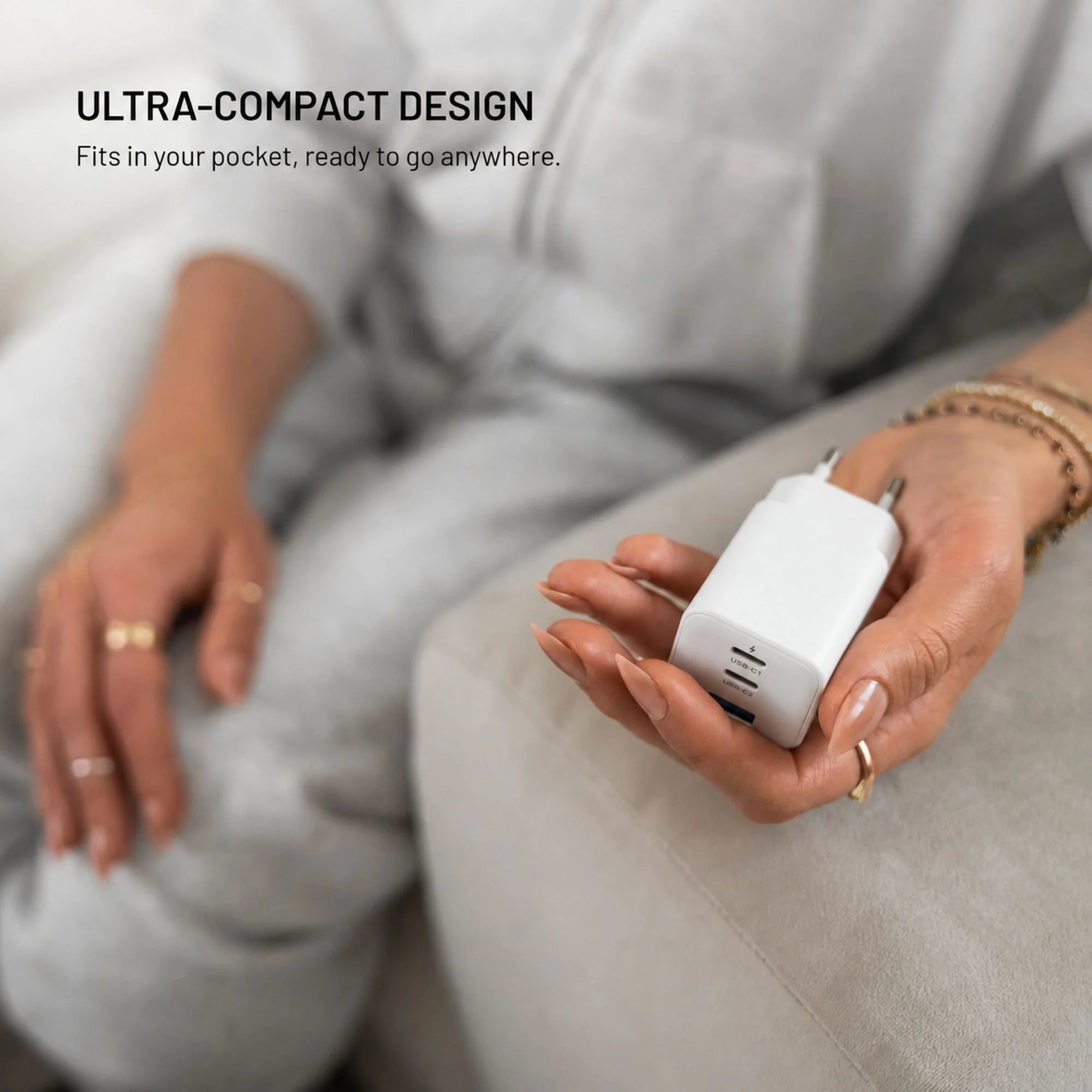 Fixed 100W Mini GaN Fast Wall Charger 1xUSB 2xUSB-C White ΑΞΕΣΟΥΑΡ Fixed Fixed 100W Mini GaN Fast Wall Charger 1xUSB 2xUSB-C White - Image 5