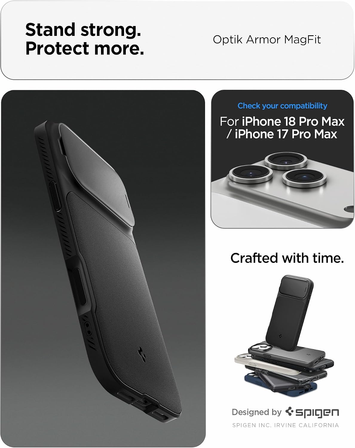 Θήκη Spigen Optik Armor MagSafe Black iPhone 18 Pro Max/17 Pro Max ΘΗΚΕΣ Spigen Θήκη Spigen Optik Armor MagSafe Black iPhone 18 Pro Max/17 Pro Max - Image 2