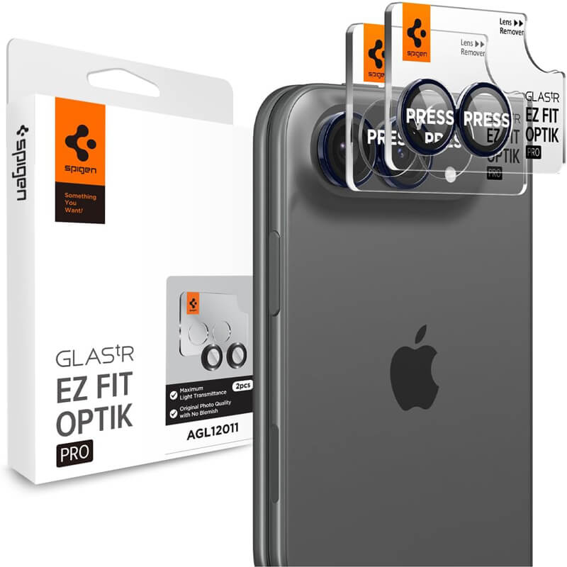 (2-Pack) Spigen Glass tR EZ Fit Optik Pro Camera Lens Protector Night Sky iPhone Duo Προστασία Οθόνης iPhone Spigen (2-Pack) Spigen Glass tR EZ Fit Optik Pro Camera Lens Protector Night Sky iPhone Duo