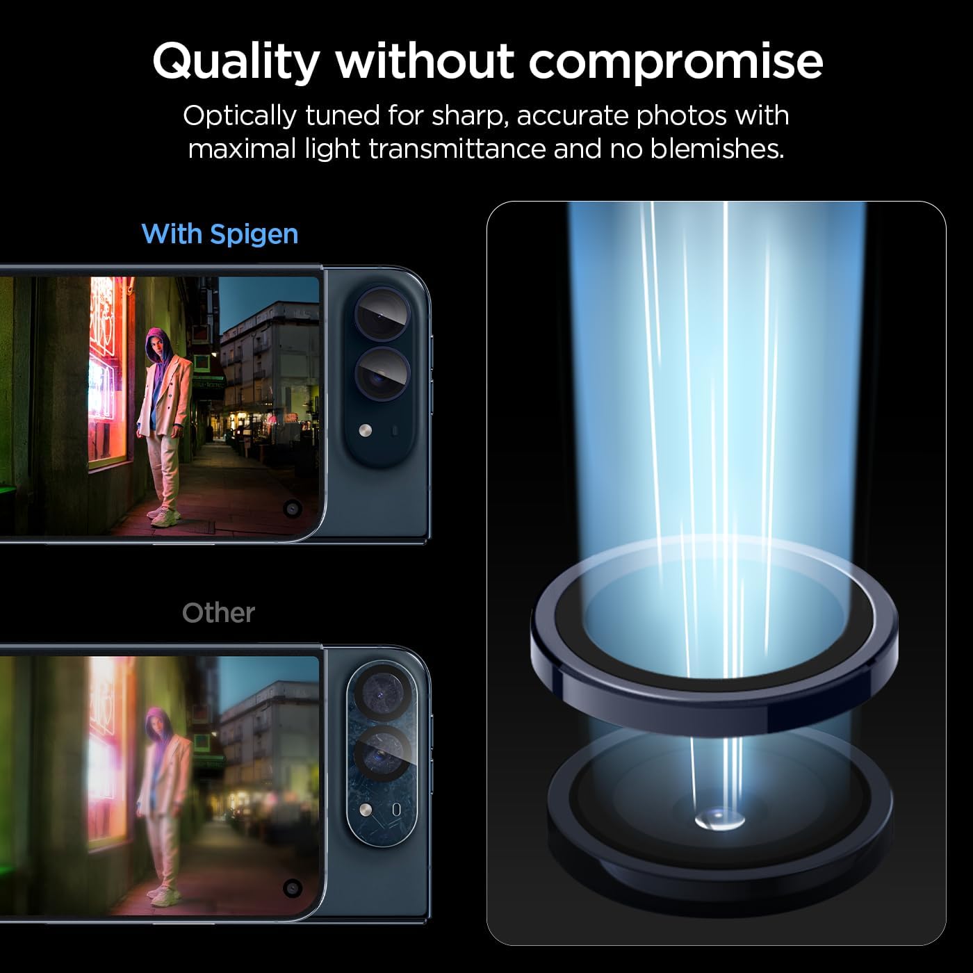 (2-Pack) Spigen Glass tR EZ Fit Optik Pro Camera Lens Protector Night Sky iPhone Duo Προστασία Οθόνης iPhone Spigen (2-Pack) Spigen Glass tR EZ Fit Optik Pro Camera Lens Protector Night Sky iPhone Duo - Image 7