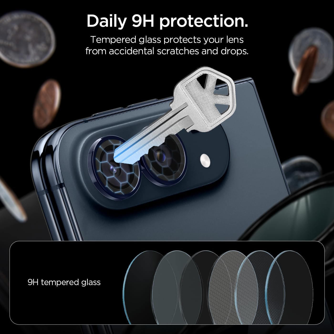 (2-Pack) Spigen Glass tR EZ Fit Optik Pro Camera Lens Protector Night Sky iPhone Duo Προστασία Οθόνης iPhone Spigen (2-Pack) Spigen Glass tR EZ Fit Optik Pro Camera Lens Protector Night Sky iPhone Duo - Image 4