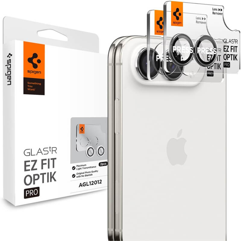 (2-Pack) Spigen Glass tR EZ Fit Optik Pro Camera Lens Protector Star White iPhone Duo Προστασία Οθόνης iPhone Spigen (2-Pack) Spigen Glass tR EZ Fit Optik Pro Camera Lens Protector Star White iPhone Duo