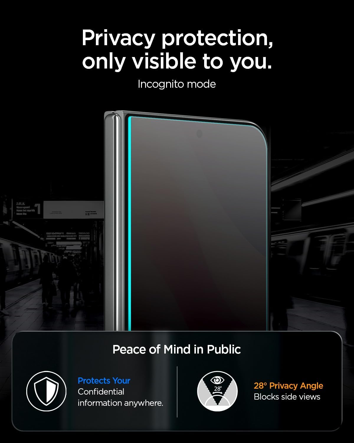 Spigen GLAS.tR EZ Fit Pro Privacy Tempered Glass iPhone Duo ΠΡΟΣΤΑΣΙΑ ΟΘΟΝΗΣ Spigen Spigen GLAS.tR EZ Fit Pro Privacy Tempered Glass iPhone Duo - Image 2