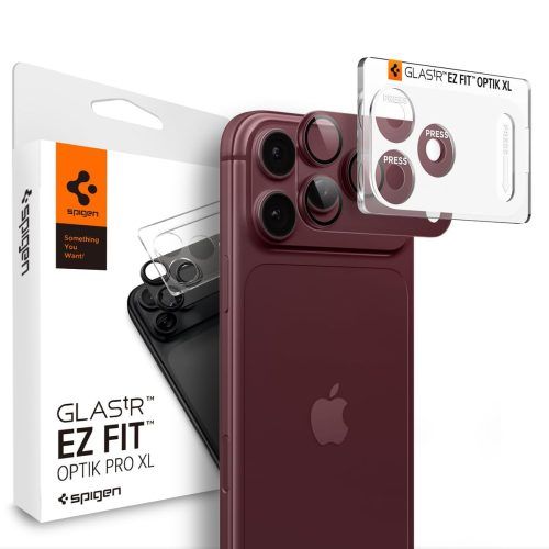 Spigen Glass tR EZ Fit Optik Pro XL Burgundy iPhone 18 Pro Max