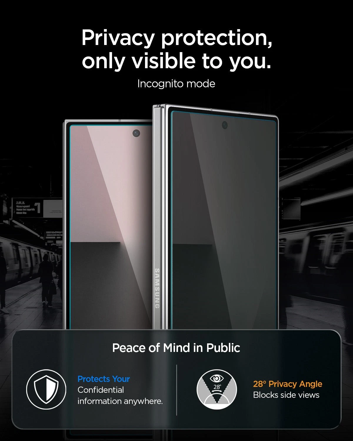 Spigen GLAS.tR EZ Fit Pro Privacy Tempered Glass Samsung Galaxy Z Fold 8 Ultra/Z Fold 7 ΠΡΟΣΤΑΣΙΑ ΟΘΟΝΗΣ Spigen Spigen GLAS.tR EZ Fit Pro Privacy Tempered Glass Samsung Galaxy Z Fold 8 Ultra/Z Fold 7 - Image 2
