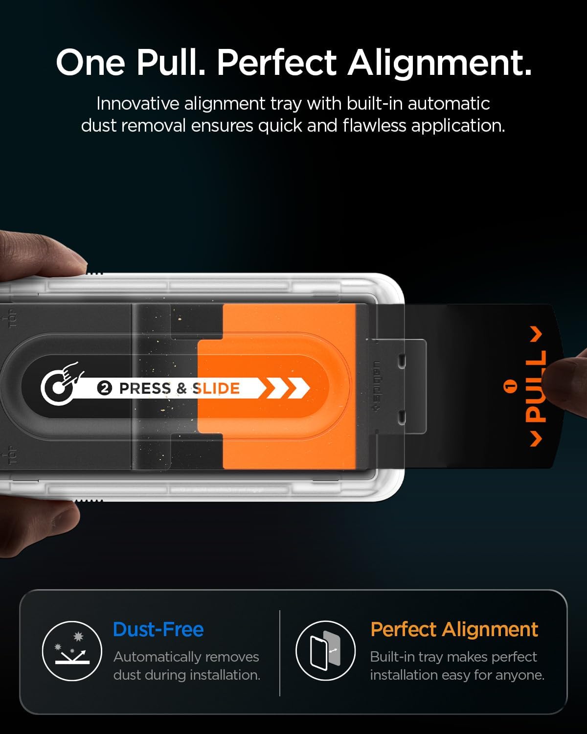 (2-Pack) Spigen GLAS.tR EZ Fit Pro Privacy Tempered Glass iPhone 18 Pro ΠΡΟΣΤΑΣΙΑ ΟΘΟΝΗΣ Spigen (2-Pack) Spigen GLAS.tR EZ Fit Pro Privacy Tempered Glass iPhone 18 Pro - Image 3
