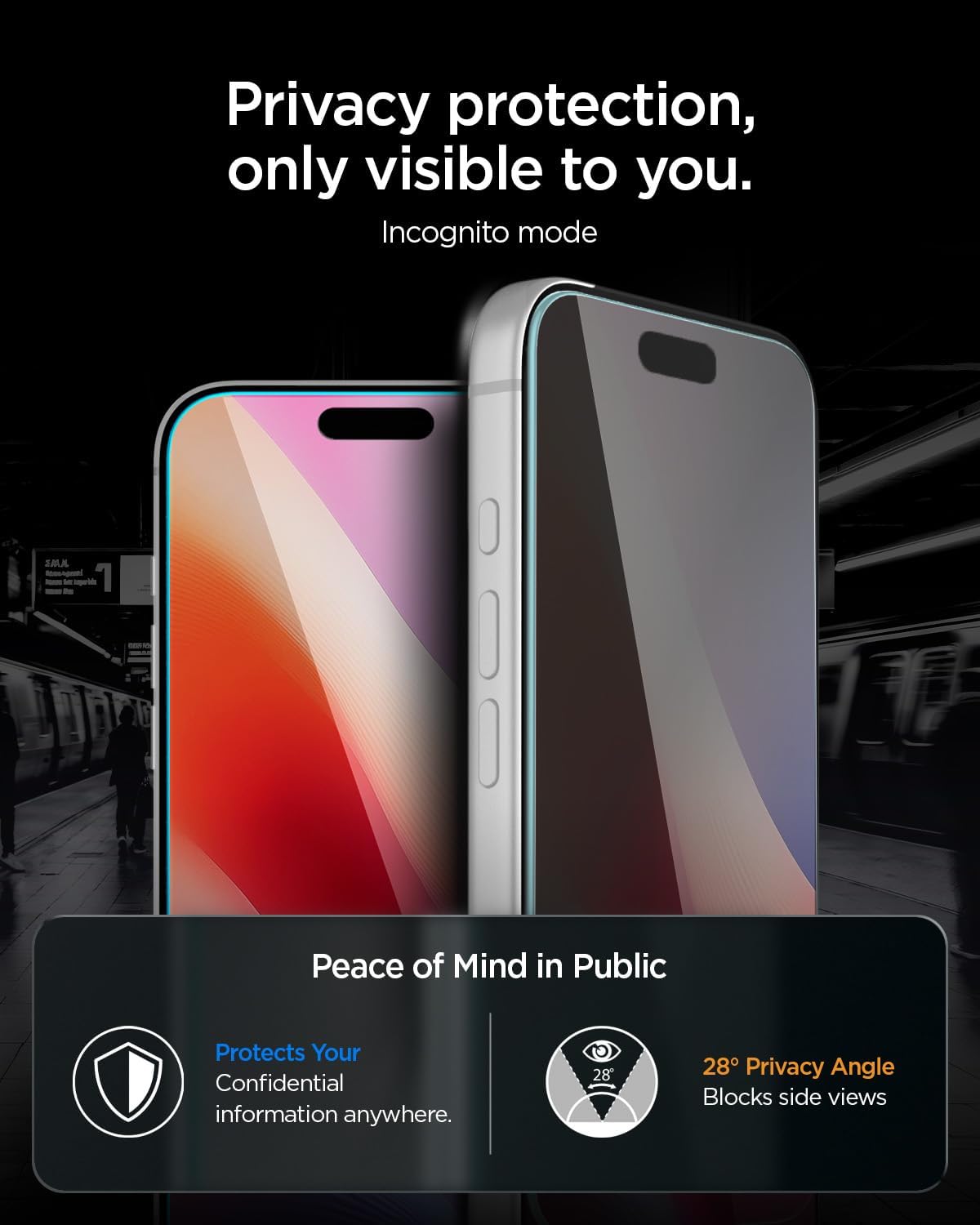 (2-Pack) Spigen GLAS.tR EZ Fit Pro Privacy Tempered Glass iPhone 18 Pro ΠΡΟΣΤΑΣΙΑ ΟΘΟΝΗΣ Spigen (2-Pack) Spigen GLAS.tR EZ Fit Pro Privacy Tempered Glass iPhone 18 Pro - Image 4