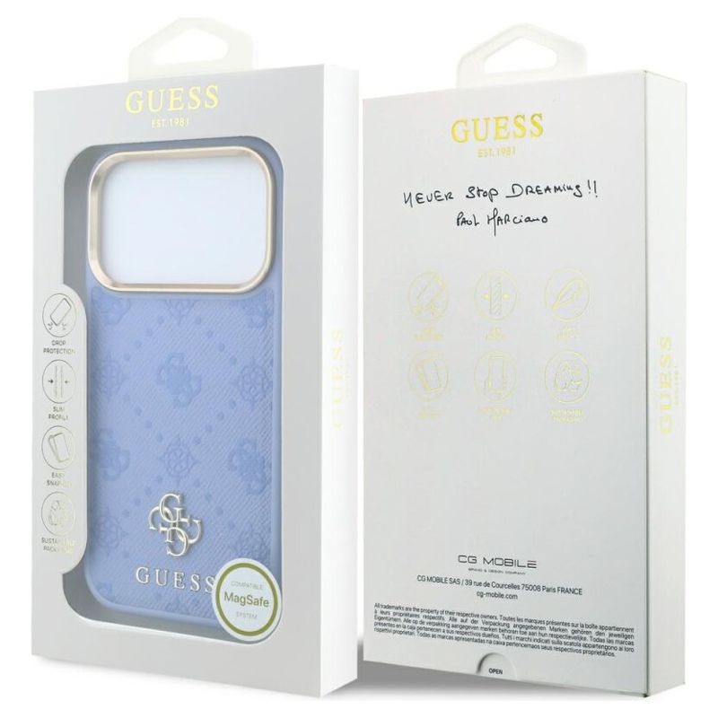Θήκη Guess Peony 4G Small Logo Magsafe Blue iPhone 18 Pro Max/17 Pro Max ΘΗΚΕΣ Guess Θήκη Guess Peony 4G Small Logo Magsafe Blue iPhone 18 Pro Max/17 Pro Max - Image 6