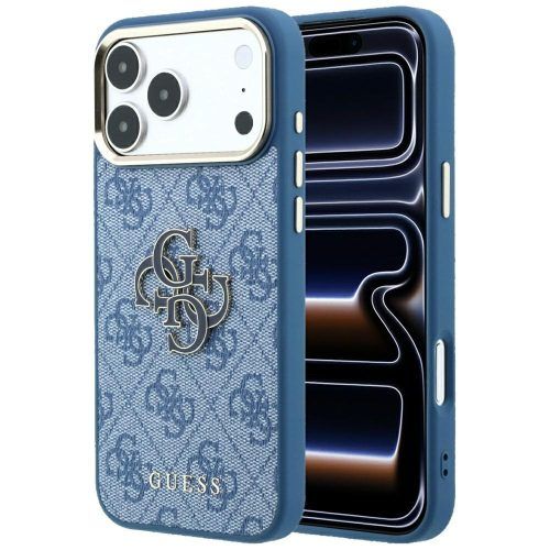 Θήκη Guess 4G Big Resin Logo Blue iPhone 18 Pro Max/17 Pro Max
