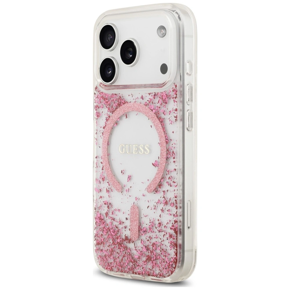 Θήκη Guess Resin Bottom Glitter Magsafe Clear Pink iPhone 18 Pro Max/17 Pro Max ΘΗΚΕΣ Guess Θήκη Guess Resin Bottom Glitter Magsafe Clear Pink iPhone 18 Pro Max/17 Pro Max - Image 6