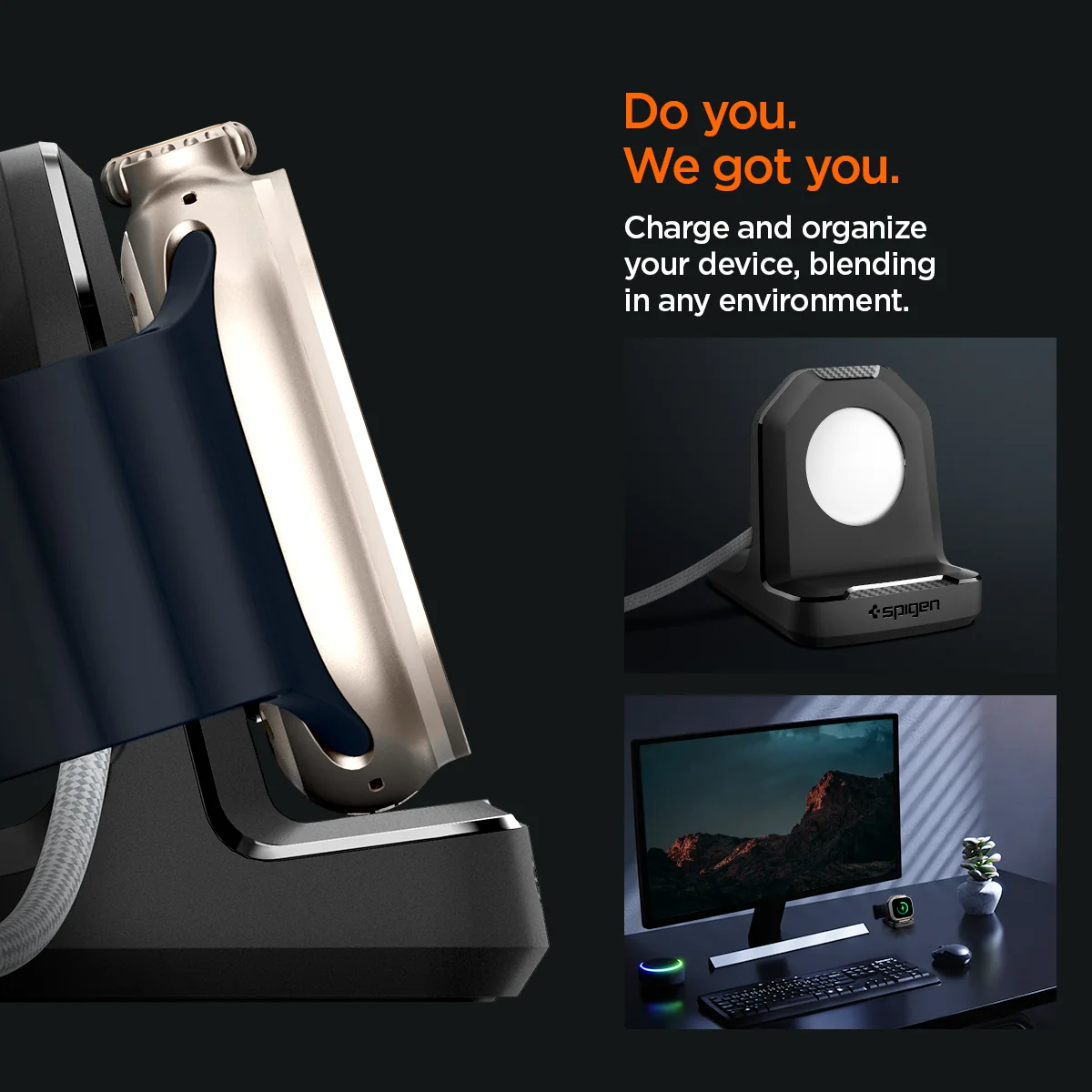 Spigen Rugged Armor Apple Watch Stand Black APPLE WATCH Spigen Spigen Rugged Armor Apple Watch Stand Black - Image 13