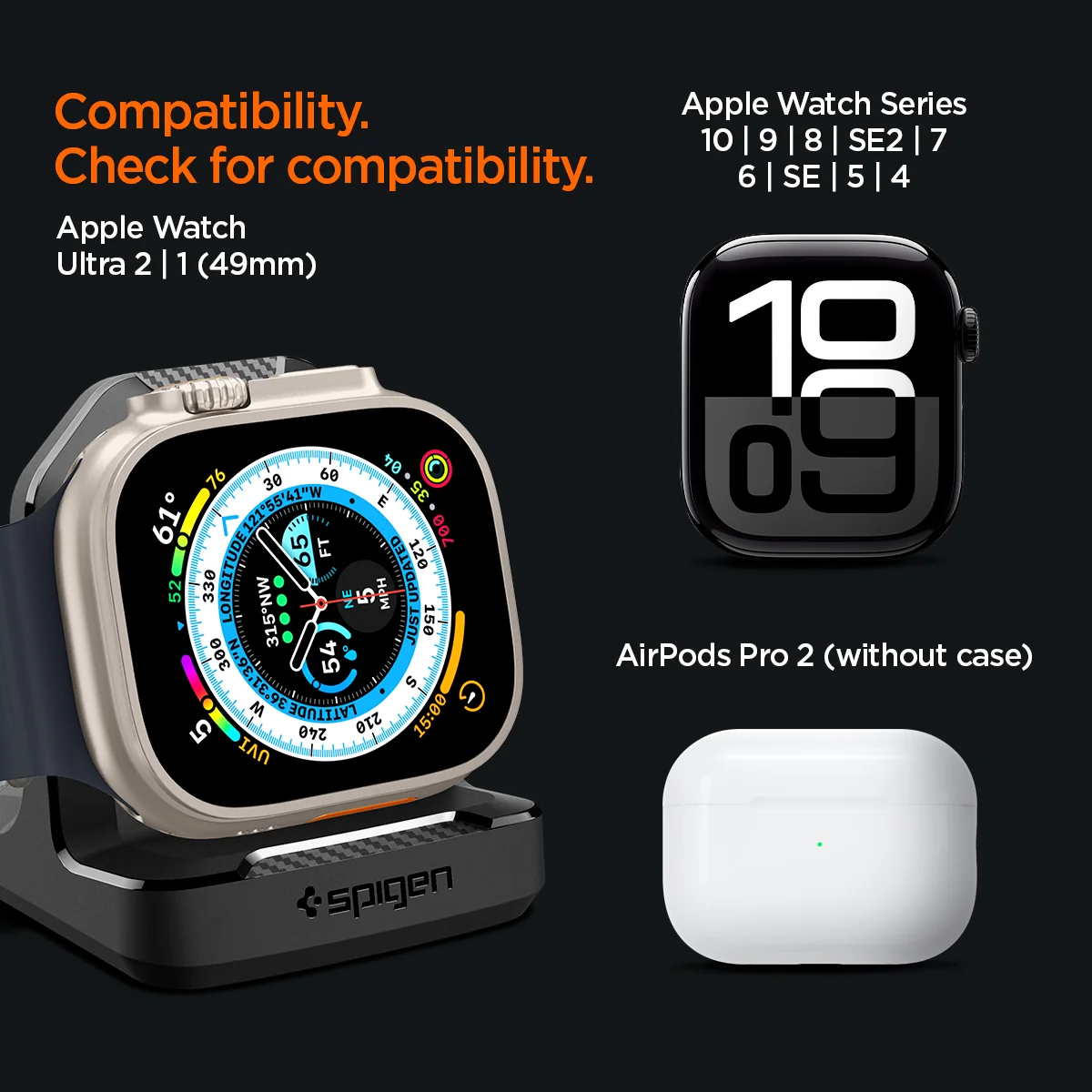 Spigen Rugged Armor Apple Watch Stand Black APPLE WATCH Spigen Spigen Rugged Armor Apple Watch Stand Black - Image 12