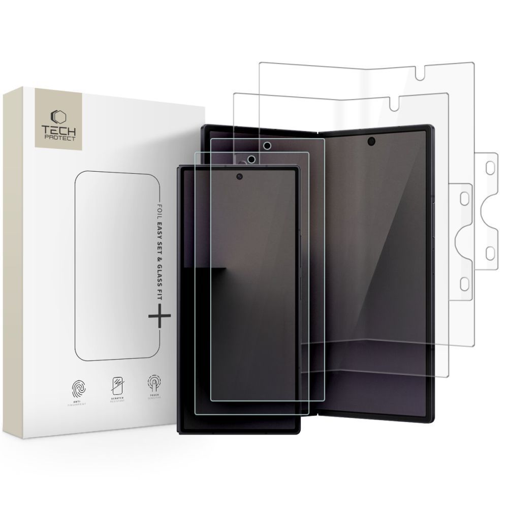 Tech-Protect Set 4in1 2x Glass + 2x Film Samsung Galaxy Z Fold 8 Ultra ΠΡΟΣΤΑΣΙΑ ΟΘΟΝΗΣ Tech-Protect Tech-Protect Set 4in1 2x Glass + 2x Film Samsung Galaxy Z Fold 8 Ultra