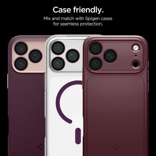 Alternative view of (2-Pack) Spigen Glass tR EZ Fit Optik Pro Camera Lens Protector Burgundy iPhone 18 Pro Max/18 Pro