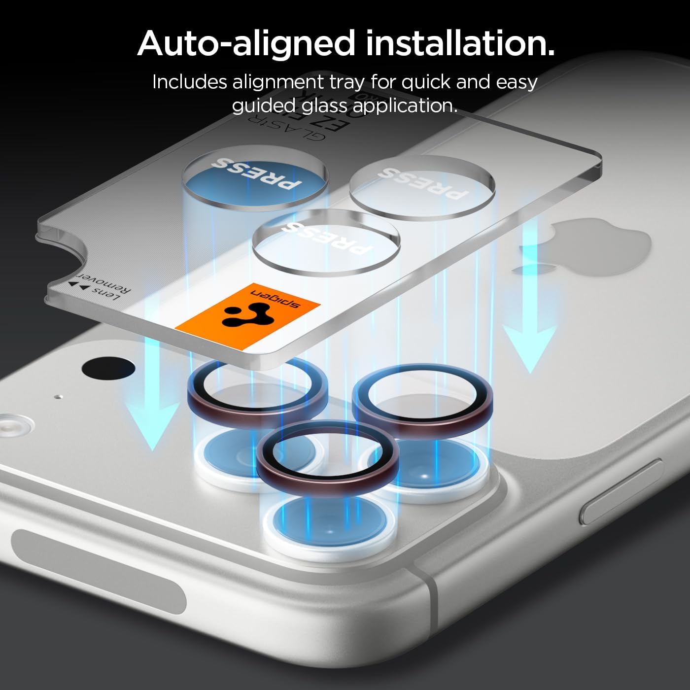 (2-Pack) Spigen Glass tR EZ Fit Optik Pro Camera Lens Protector Burgundy iPhone 18 Pro Max/18 Pro Προστασία Οθόνης iPhone Spigen (2-Pack) Spigen Glass tR EZ Fit Optik Pro Camera Lens Protector Burgundy iPhone 18 Pro Max/18 Pro - Image 4