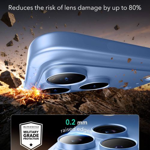 Alternative view of ESR Armorite Pro Camera Lens Protector Full Coverage Blue iPhone 18 Pro