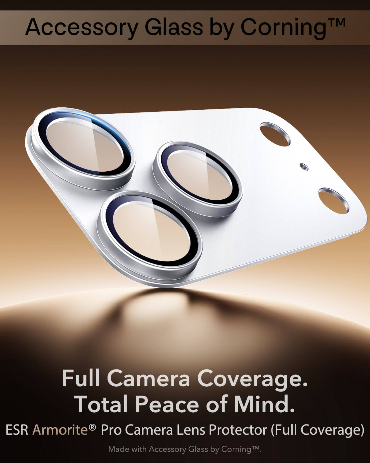 ESR Armorite Pro Camera Lens Protector Full Coverage Silver iPhone 18 Pro ΠΡΟΣΤΑΣΙΑ ΟΘΟΝΗΣ ESR ESR Armorite Pro Camera Lens Protector Full Coverage Silver iPhone 18 Pro - Image 3