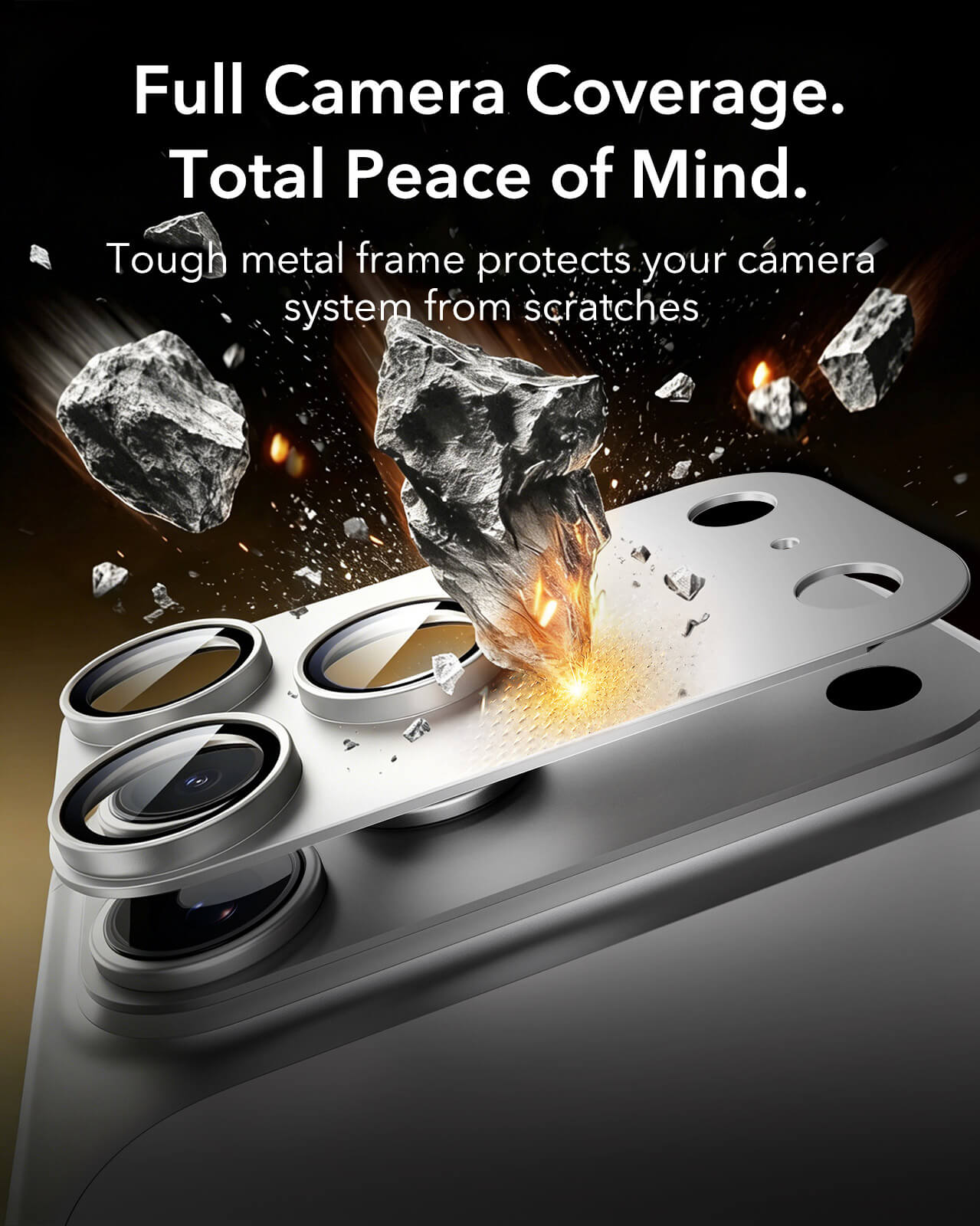 ESR Armorite Pro Camera Lens Protector Full Coverage Silver iPhone 18 Pro ΠΡΟΣΤΑΣΙΑ ΟΘΟΝΗΣ ESR ESR Armorite Pro Camera Lens Protector Full Coverage Silver iPhone 18 Pro - Image 5