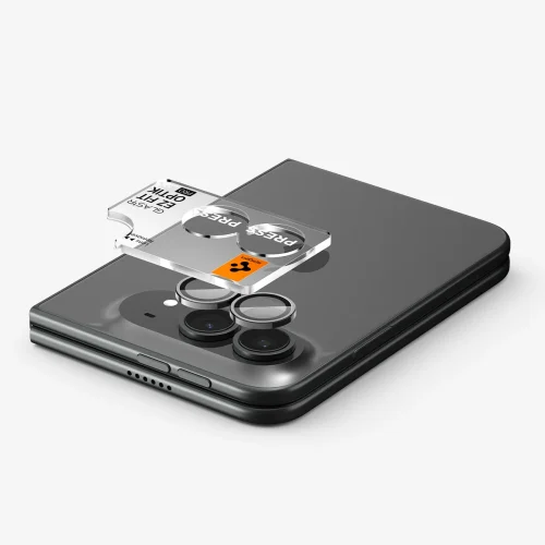 Alternative view of (2-Pack) Spigen Glass tR EZ Fit Optik Pro Camera Lens Protector Star White iPhone Duo